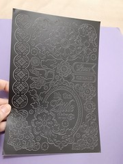 Paper Wishes peel-off black floral It’s the Little Things sticker sheet 6×9