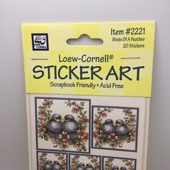 Vintage Loew-Cornell Scrapbooking Stickers Birds Of A Feather Sealed Pack Of 20