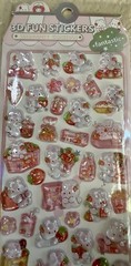 Yan Xiang 3D Puffy Stickers Sheet Bears Pink White Red Green YX-706