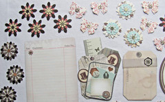 Handmade Flowers Embellishments Paper Pieces 60 Scrapbooking Junk Journals Cards