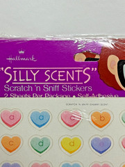 Vtg 80s Hallmark Stickers Silly Scents Scratch And Sniff Heart Letters 4 Sheets