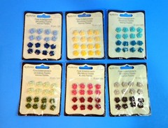 BNIP RETIRED RECOLLECTIONS RESIN FLOWERS 96CT. LOT SCRAPBOOK EMBELLISHMENTS #4b