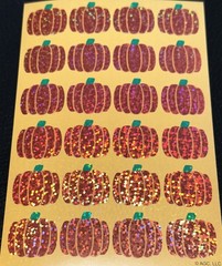 PUMPKIN✨24✨STICKERS✨🎃✨🎃✨🎃✨6” X 4”✨GLITTER✨3/4”✨each One ☝️✨CUTE✨AWESOME💫