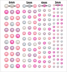 1320 Pieces Self Adhesive Pearl Stickers for DIY Crafts 8 Sheets Colorful Flat B