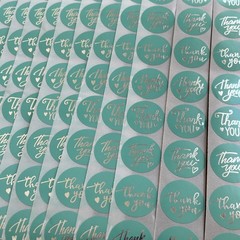 100pcs Thank You Stickers 1 inch Small Business Decorate Envelopes Sealing