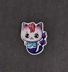 Mermaid Car Kawaii Sticker’s. 6 Pack