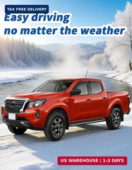 Tape-on Rain Guards Fit for 2005-2021 Nissan Frontier Crew Cab (4 Full-Size Door