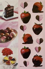 SWEETS & TREAT Sticker(15pc)Chocolate Strawberry•Cake•Dessert•Candy •Hearts•Food