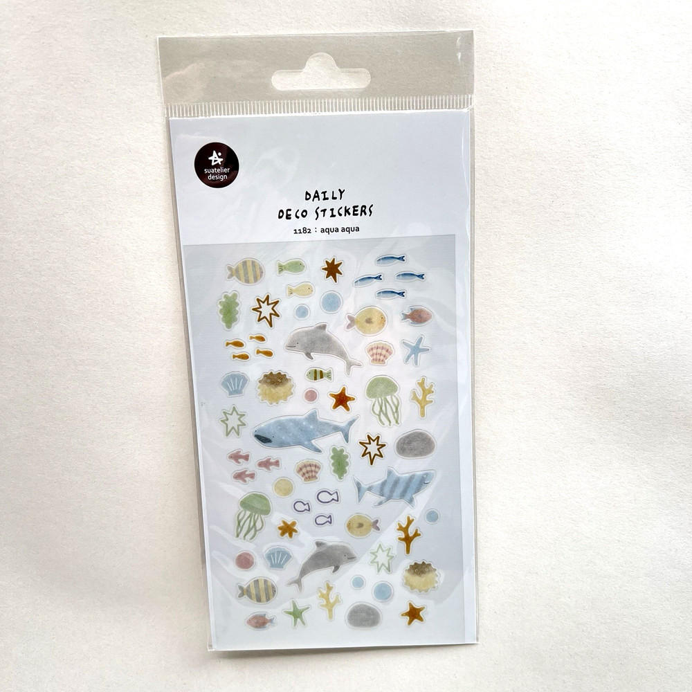 Suatelier Sea Life Stickers Junk Journal Journaling Scrapbooking
