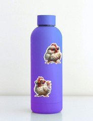Chicken in Sunglasses Die Cut Stickers Set Scrapbooking Laptop WaterBottle