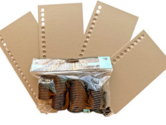 Bookworks Coil BOOK BINDING SET 2 KRAFT covers 4 BLACK Coils Binder Making