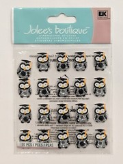 Jolee’s Silver Glitter Graduation Owl Repeats Scrapbooking Stickers