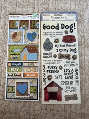 Lot Of 23 Sheets Assorted Dog Puppy Themed Scrapbooking Stickers Die Cut Crafts
