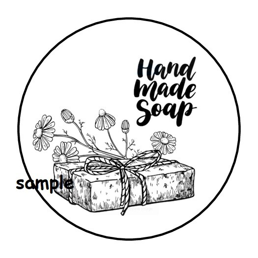 30 HANDMADE SOAP ENVELOPE SEALS LABELS STICKERS 1.5″ ROUND HAND MADE GIFTS