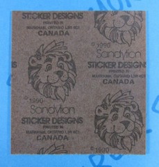 Vintage Sandylion School Supplies Sticker Mod Dark Brown Back Rare