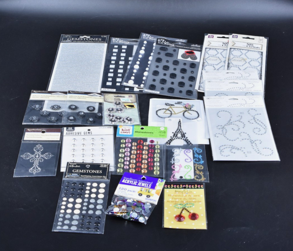 Lot Gems, Enamel Dots, Bling 21 Packs Stickers NEW Scrapbooking Card Making