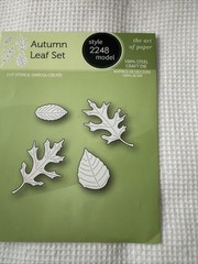 Poppy Stamp Cut Dies Bundle With 8 Fall Autumn Leaves Themed