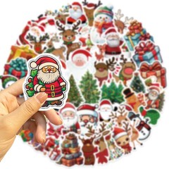 50PCS Kawaii Cartoon Christmas Art Aesthetic Stickers Pack Diary Laptop Scrapboo