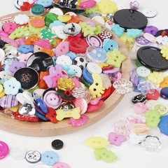 Chenkou Craft Random 100pcs Small Plastic Buttons DIY Sewing Craft Accessory …