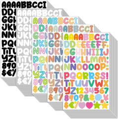 5400Pieces Letter Stickers, 60 Sheets Alphabet Stickers0.5In Vinyl, Self-Adhesiv