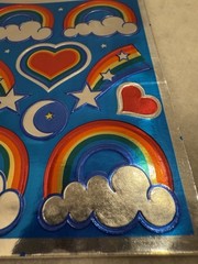 New Vintage 80’s Hallmark Razzle Dazzle Rainbow Foil Sticker Sheet