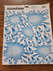Creative Imaginations Stickers – Water Splats Drops Rain – Retired, New #17