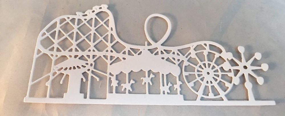 Amusement Park Skyline Die Cuts * Set of 8 * Black or White Cardstock