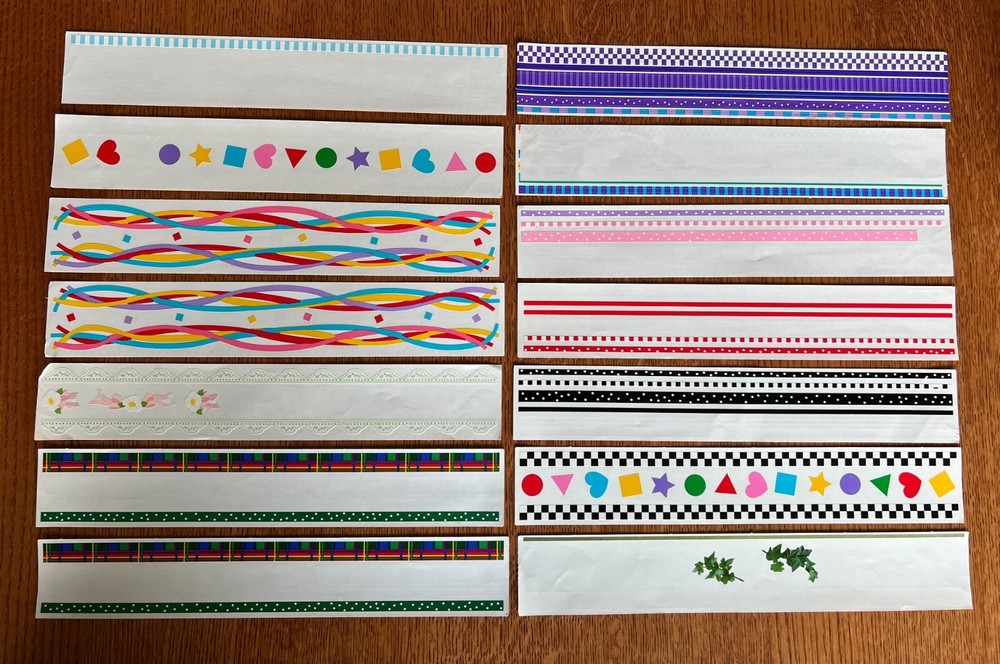14 Sheets Mrs. Grossman’s Design Lines 12 x 2 Border Stickers 1997 1998 2001