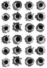 24 Pack of Bullet Hole Stickers Ultra-Realistic Fake Bullets – Safe for Paint…