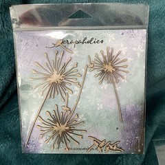 Lot of (5) Chipboard Accents by Scrapaholics, Quotes, Nature, Steampunk- New