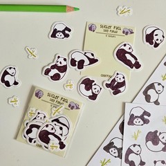 Silly Panda Sticker Pack by Colorpaw Handmade Stickers