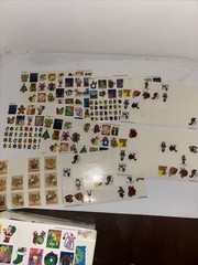 Vintage Highlights For Children Magazine Sticker File Box & Holiday Stickers Lot