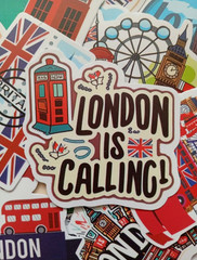 LOT OF 10 pcs ENGLAND UK travel vacation souvenir drawing themed decals london