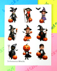 Halloween Trick Or Treat Kids Sticker Sheet