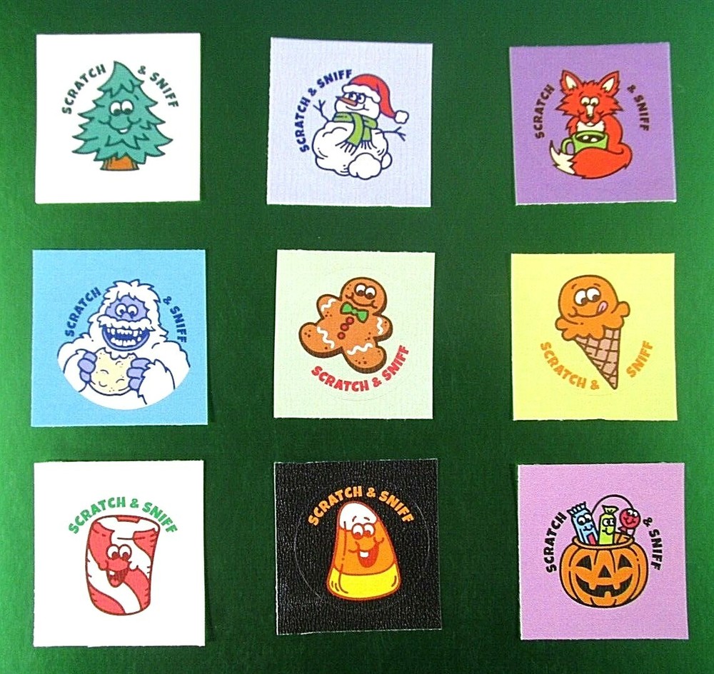 Everything Smells Retro 80’s Holiday Scent Scratch & Sniff Sticker You Choose