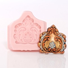 Scroll Work Heart Shaped Silicone Mold Food Safe Fondant Craft Jewelry Mold (753