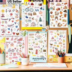 Slapaflife Planner Stickers (24 Page, 1000+ Stickers, Multicolor, Multicolor