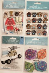 JOLEE’S BOUTIQUE Lot of 17 Dimensional Scrapbooking Stickers ASSORTED MIX