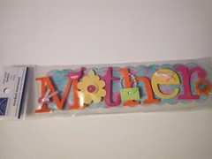 Crafts KF 3D Title Sticker Mother Purse Pearls Flowers Bird Heart Button Glitter