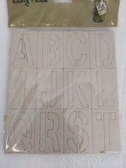 Rusty Pickle Chipboard Scrapbooking Letter Number Stencils