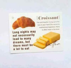 Dessert Stickers Food Sweet Croissant Delicious Butter Bread Lot 3 Pcs