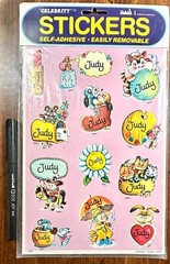 Judy Celebrity Mark 1 VTG Name Stickers Lot Scrapbooking Card Making