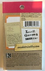 K&Company SMASH 30 sheet List Pad Special Occasions Scrapbooking Journaling