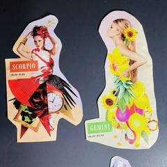 Magazine Clippings Fashion Mag Astrology Models Craft Collage Junk Journal Paper