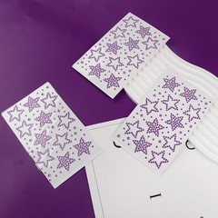 SeBneny Star Purple Face Gems 3 Sheets