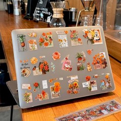 555PCS Vintage Flower Stickers PET Waterproof Scrapbook Journal Planner Decor