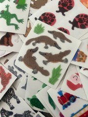 ♡ 5 Mods Sandylion FUZZY Mix Grab Mystery Vintage Stickers Random ♡
