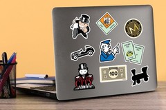 MONOPOLY VARIETY DIE CUT VINYL 50 CT STICKER PACK