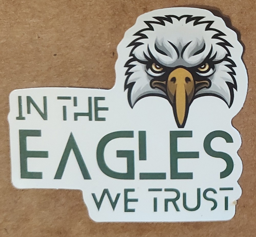 Philadelphia Eagles: In the Eagles We Trust die-cut decal sticker