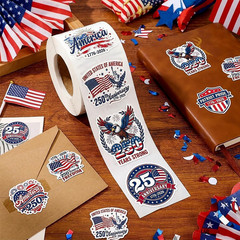 250Th Anniversary USA Stickers Self Adhesive 4Th of July Sticker Star